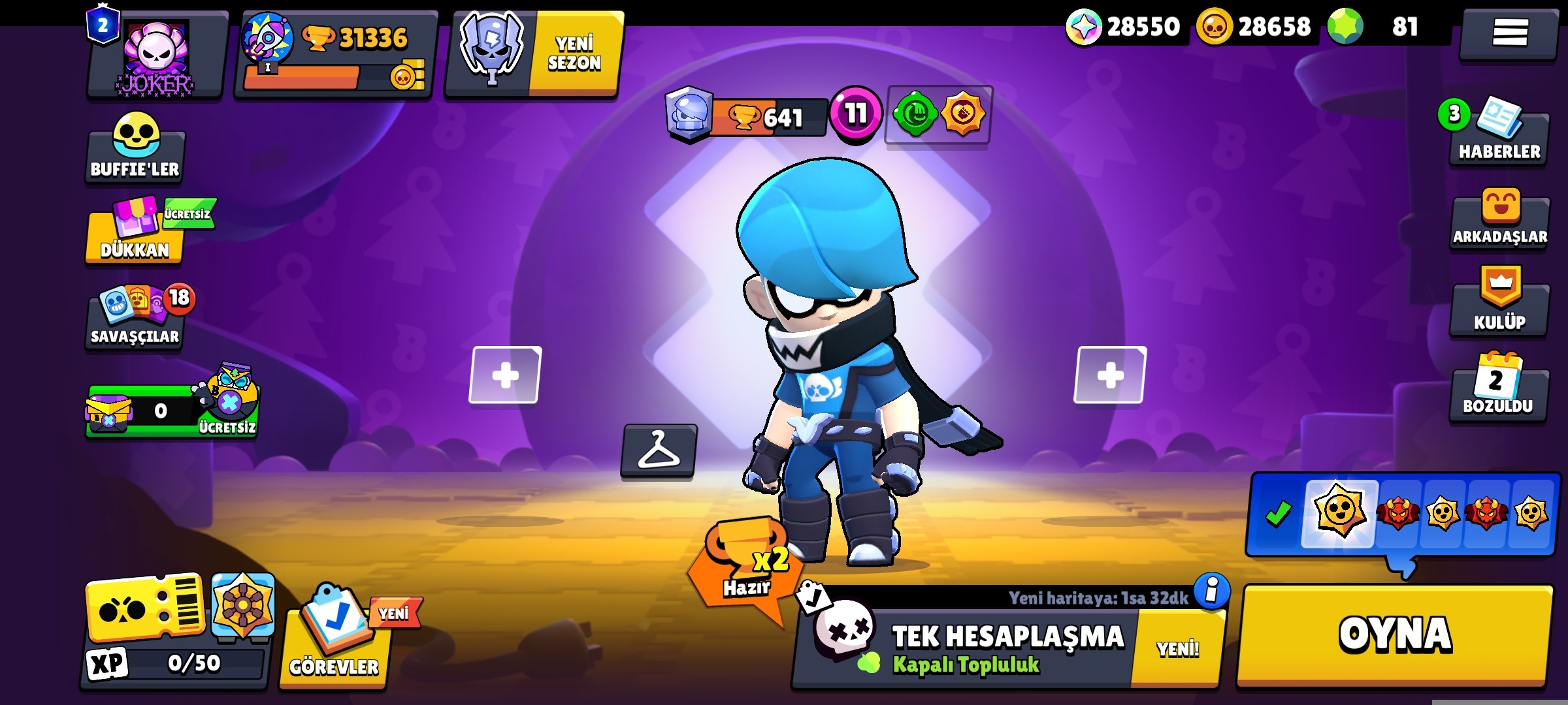 Brawl stars hesap 31k kupa