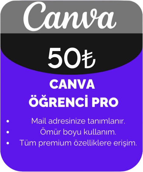 Canva Öğrenci (Mail Adresinize Teslim)