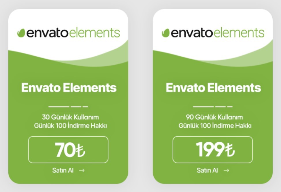 Envato Elements Lisanslari